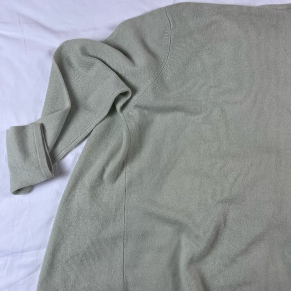 J. Jill 100% Cashmere long sleeve cardigan light green XL Tall - Picture 7 of 9